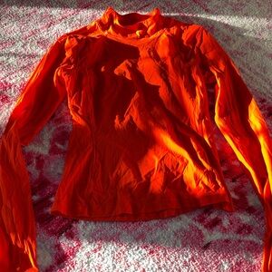 lululemon athletica Bright Orange Long Sleeve Top